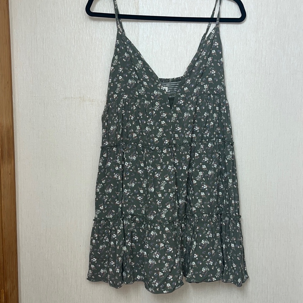 Aeropostale Green Floral Sundress